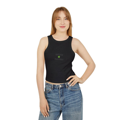 Botanical Leaf Pattern Women's Racer Tank | Eco-Minded Style