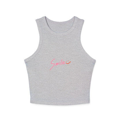 Smile Racer Tank Top | Positive Vibes Graphic Tee