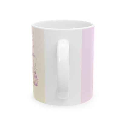 Pastel Witch Pumpkin Illustration Mug | Ceramic Coffee Cup
