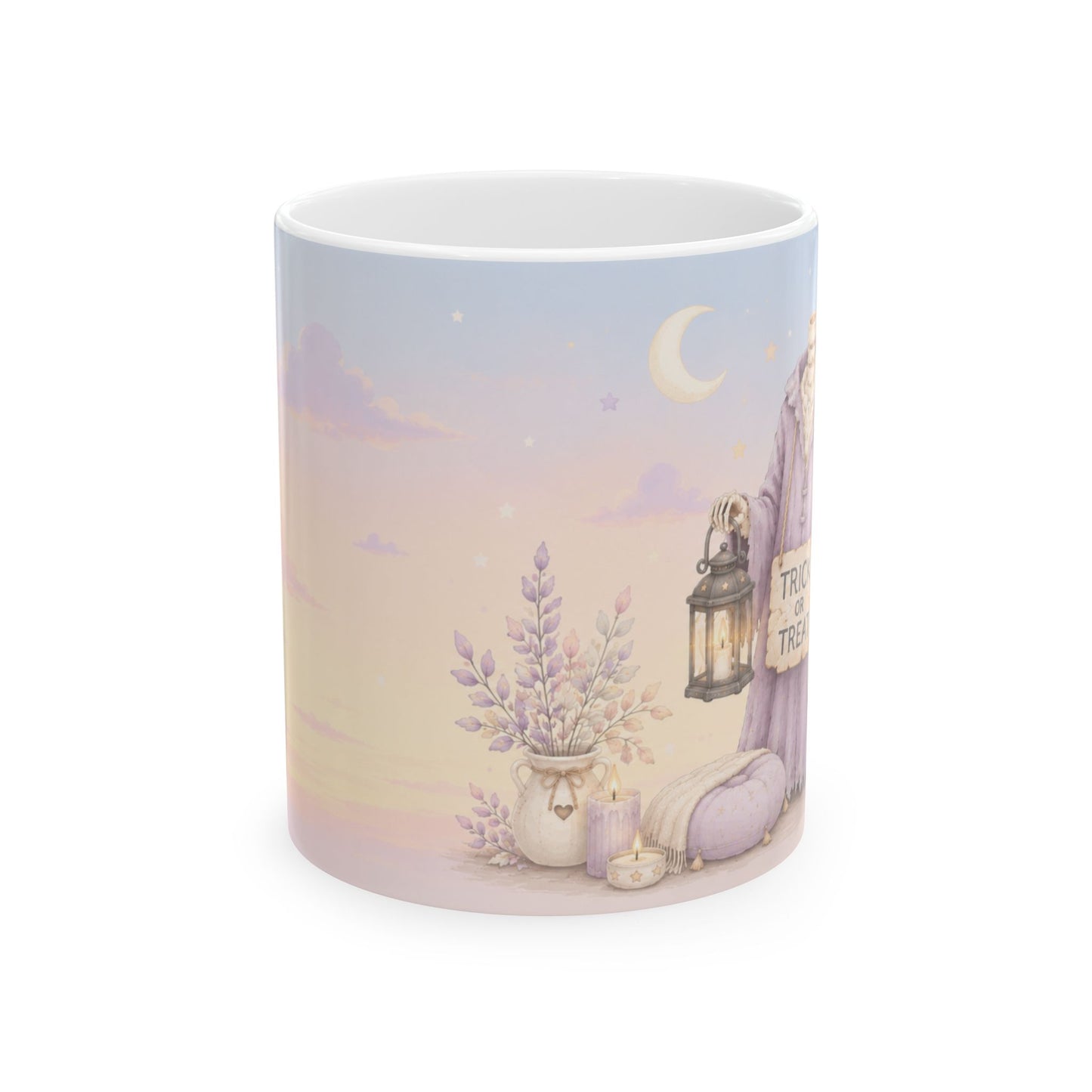 Pastel Witchy Ceramic Mug — Lavender Moon Magic 11oz/15oz