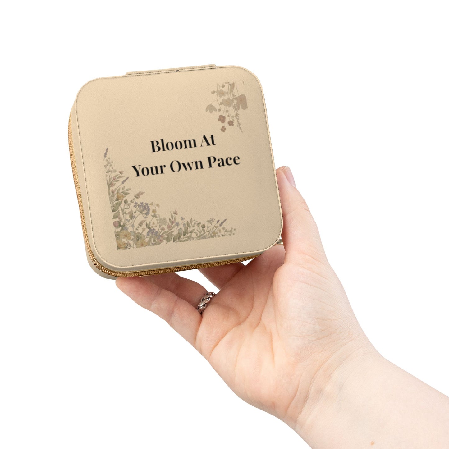 Bloom At Your Own Pace Jewelry Travel Case | Floral Gift