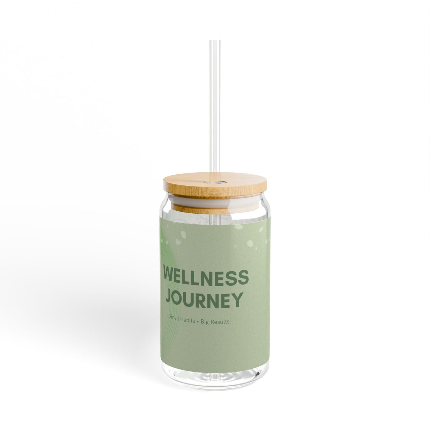 Wellness Journey Sipper Glass | Hydration Habit Tracker
