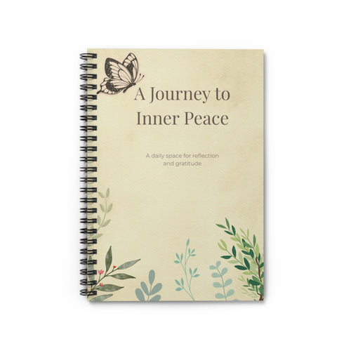 A Journey to Inner Peace Notebook Minimalist Ruled Journal