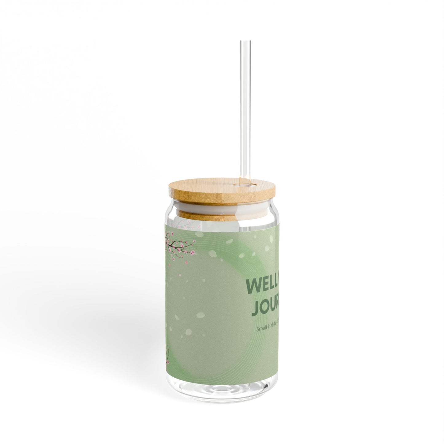 Wellness Journey Sipper Glass | Hydration Habit Tracker