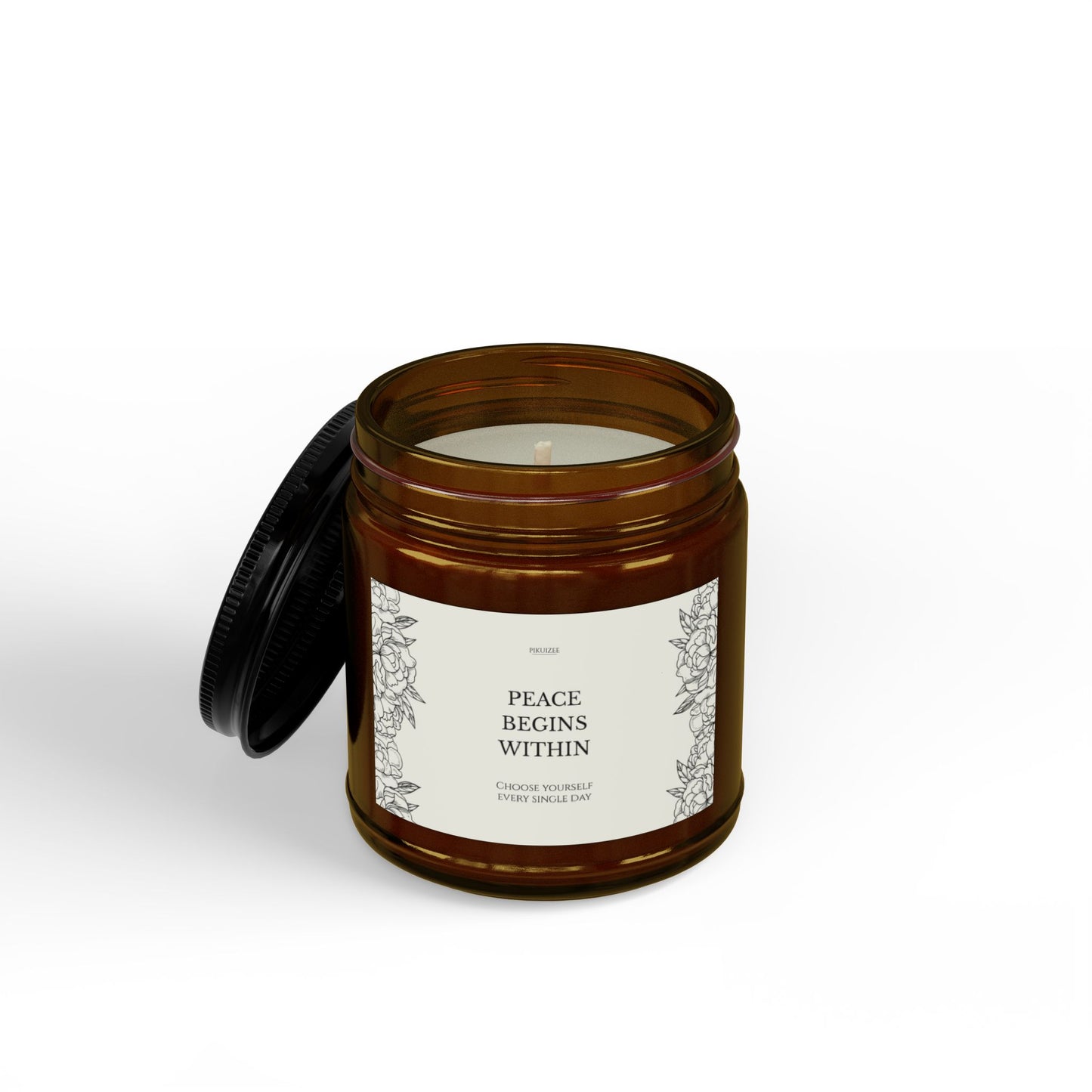 Peace Within Motivational Scented Soy Candle | Wellness Gift