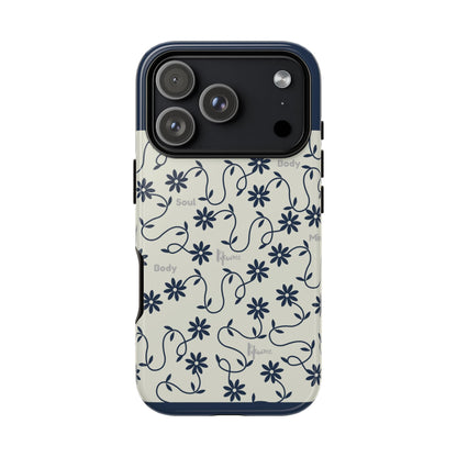 Floral Vine Pattern iPhone Case | Minimalist Botanical Design
