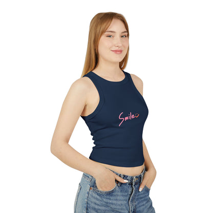 Smile Racer Tank Top | Positive Vibes Graphic Tee