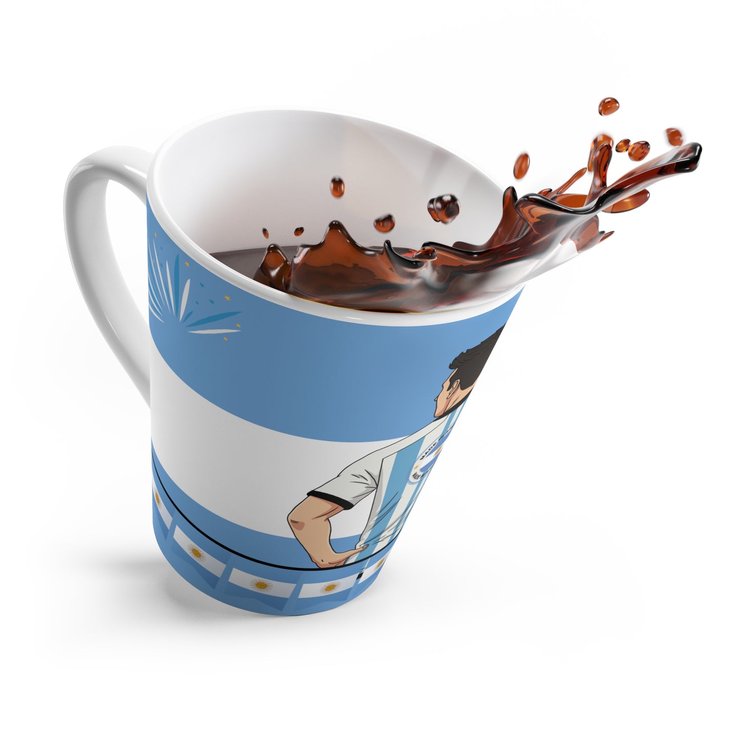 Argentina Football Soccer Latte Mug | Sports Fan Gift