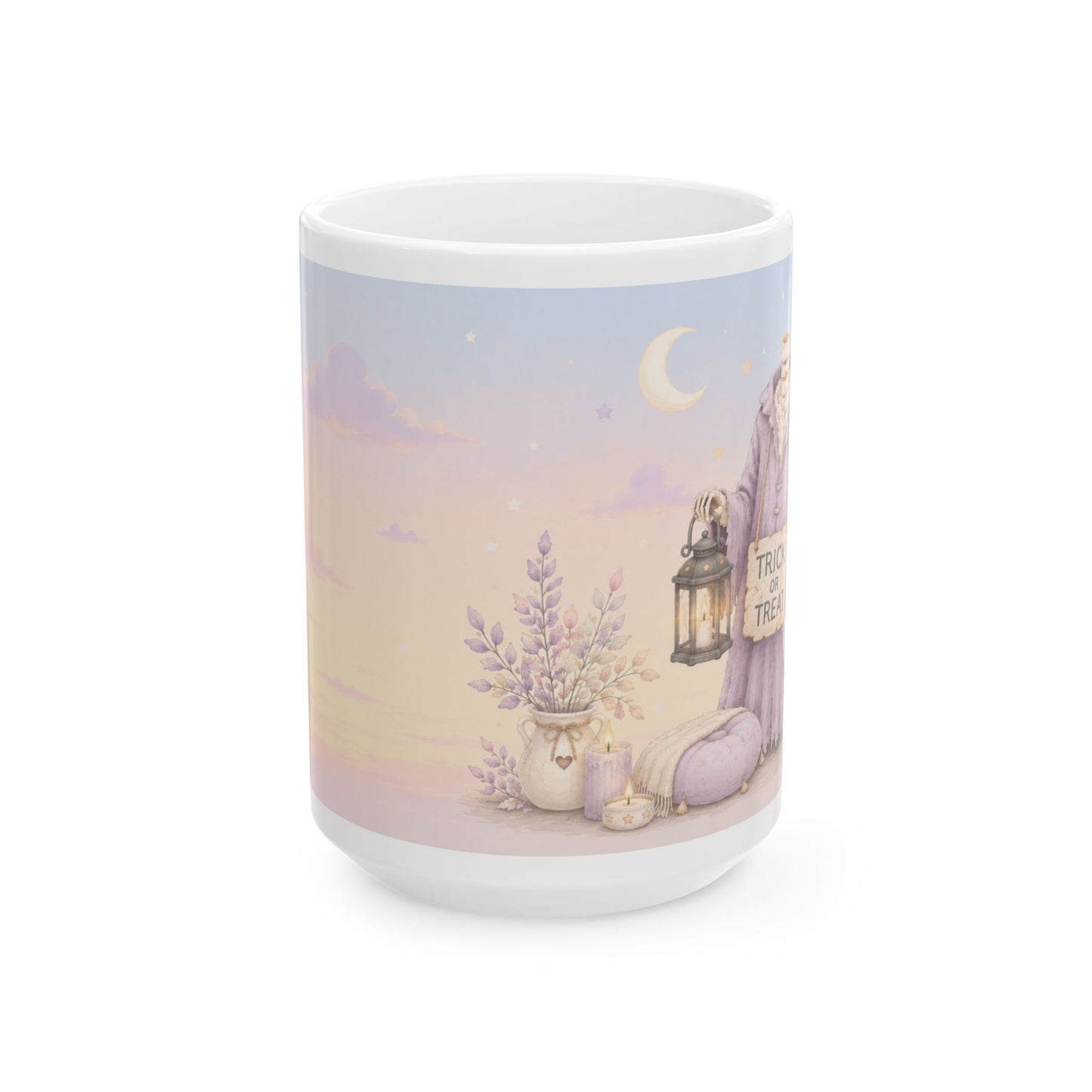 Pastel Witchy Ceramic Mug — Lavender Moon Magic 11oz/15oz