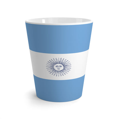Argentina Flag Sun Latte Mug | Patriotic Coffee Gift