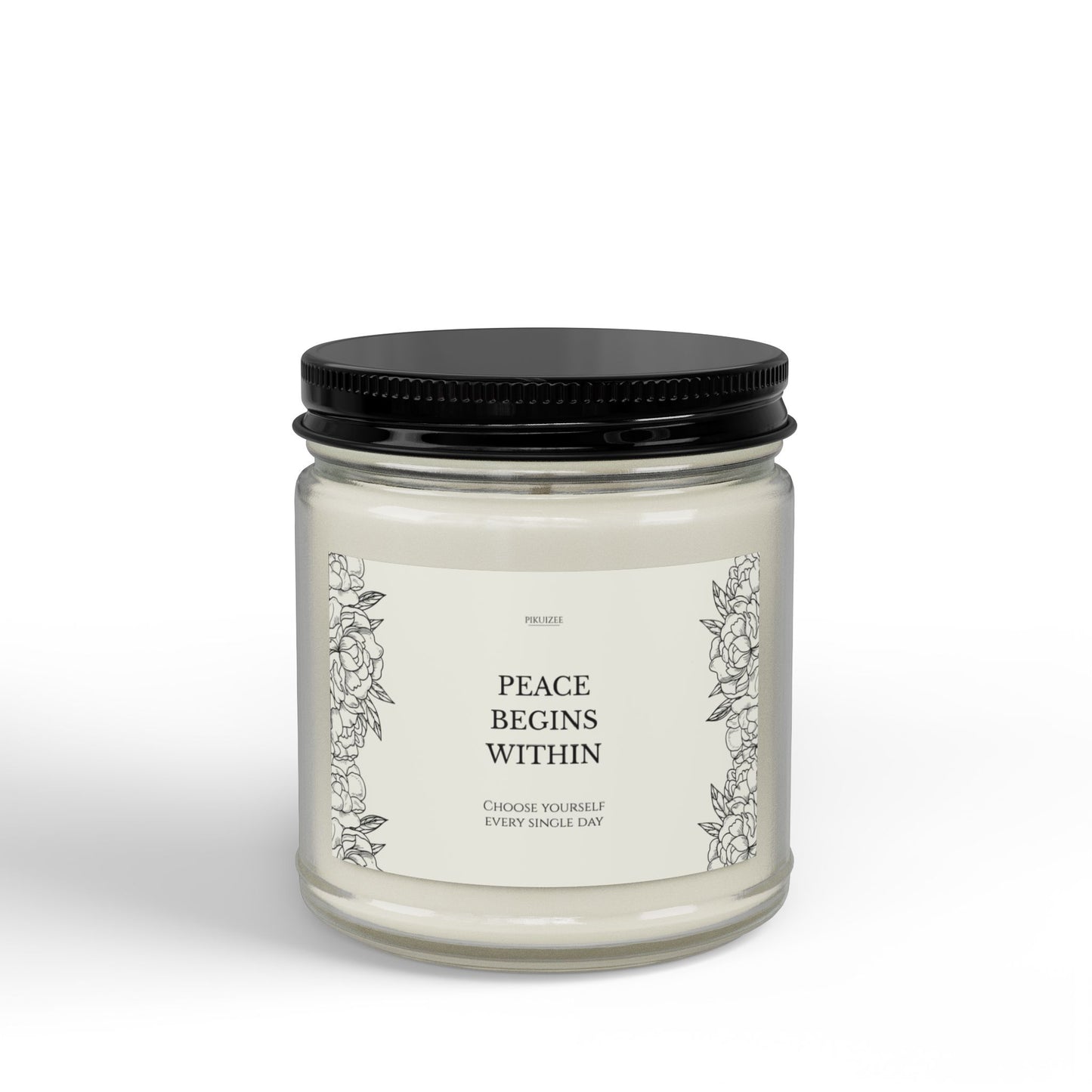 Peace Within Motivational Scented Soy Candle | Wellness Gift