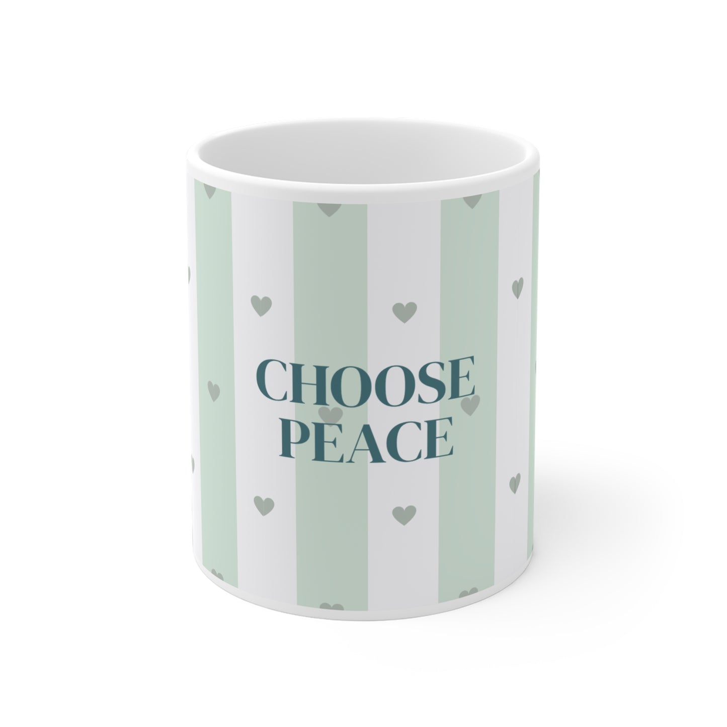 Peace Quote Ceramic Mug | Mindfulness Gift for Calm