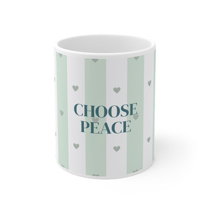 Peace Quote Ceramic Mug | Mindfulness Gift for Calm