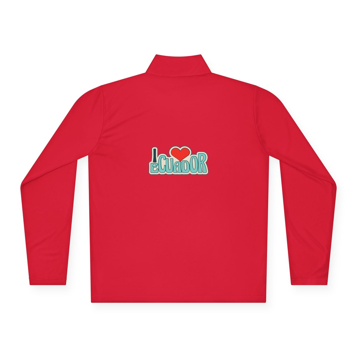 Ecuador Flag Quarter-Zip Pullover | Patriotic Sports Wear
