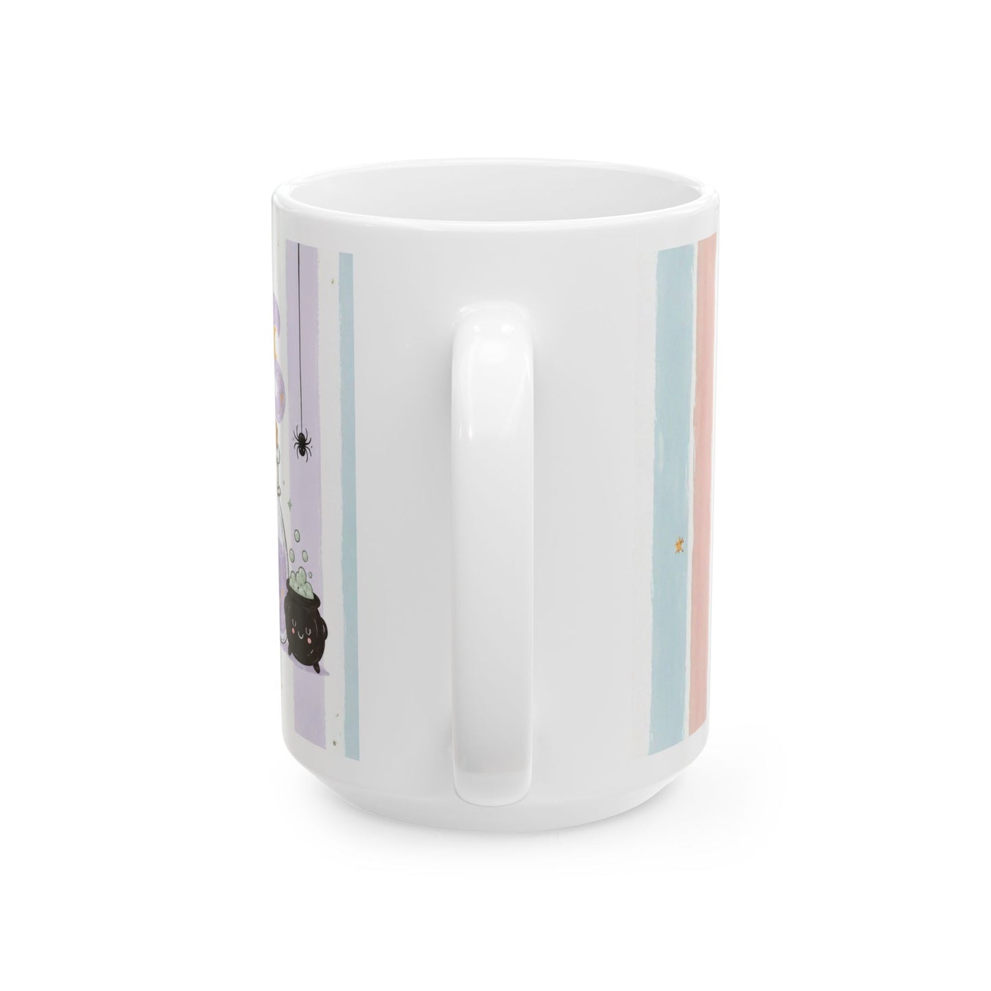 A Little Magic pastel stripes Mug | Cute witch cauldron design