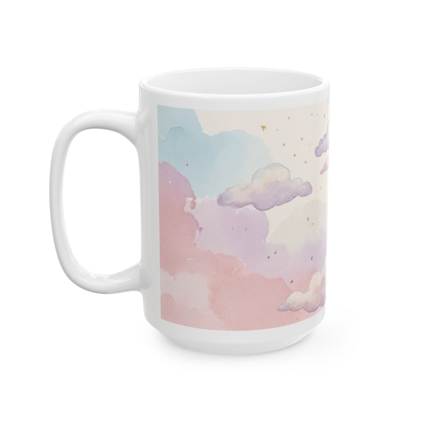 Ceramic Mug — Pastel Halloween Witch Pumpkin Night Sky (11oz, 15oz)