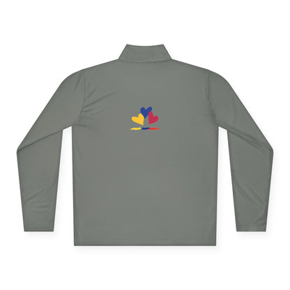 Colombia Flag Heart Unisex Quarter-Zip Pullover | Patriotic Pride