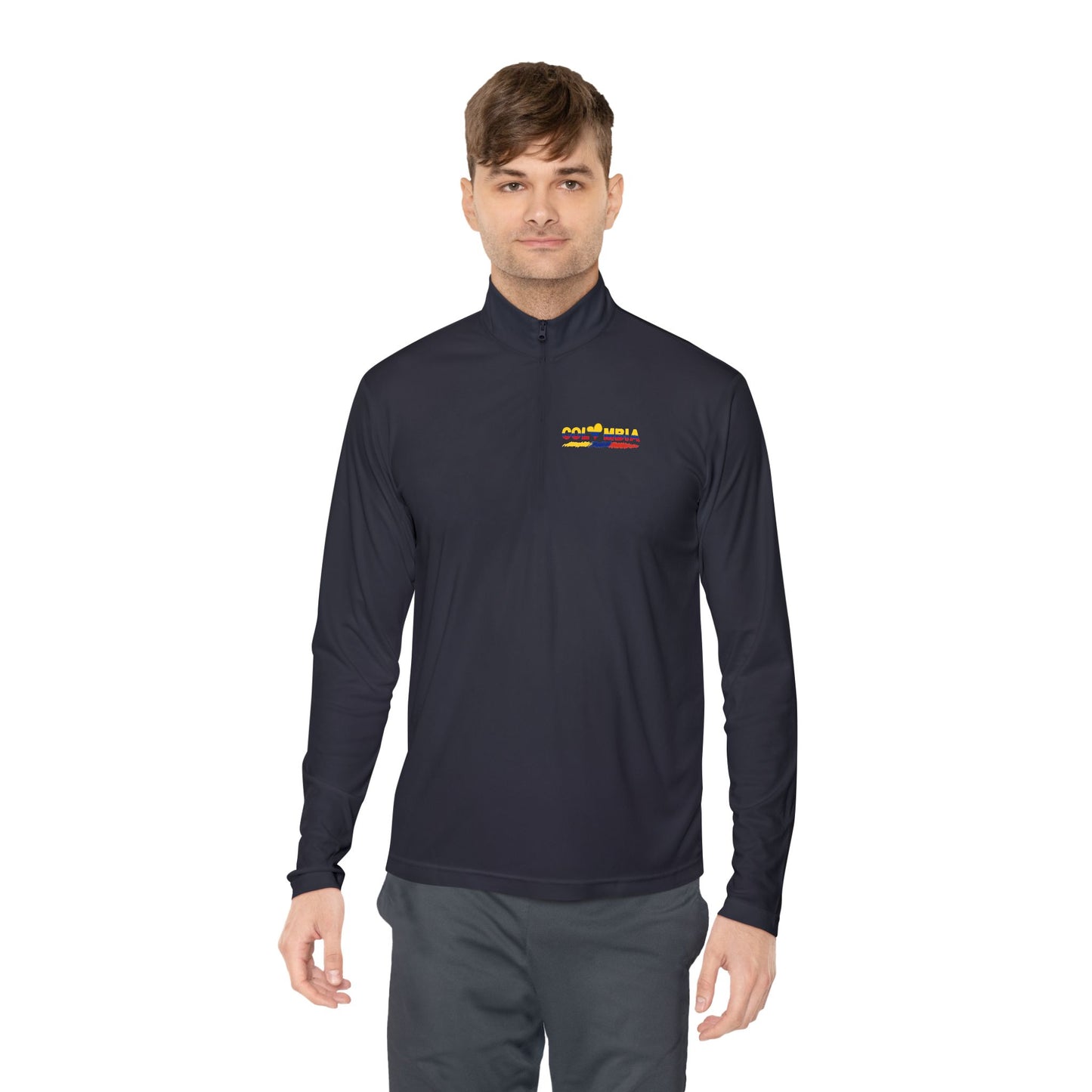 Colombia Flag Heart Unisex Quarter-Zip Pullover | Patriotic Pride