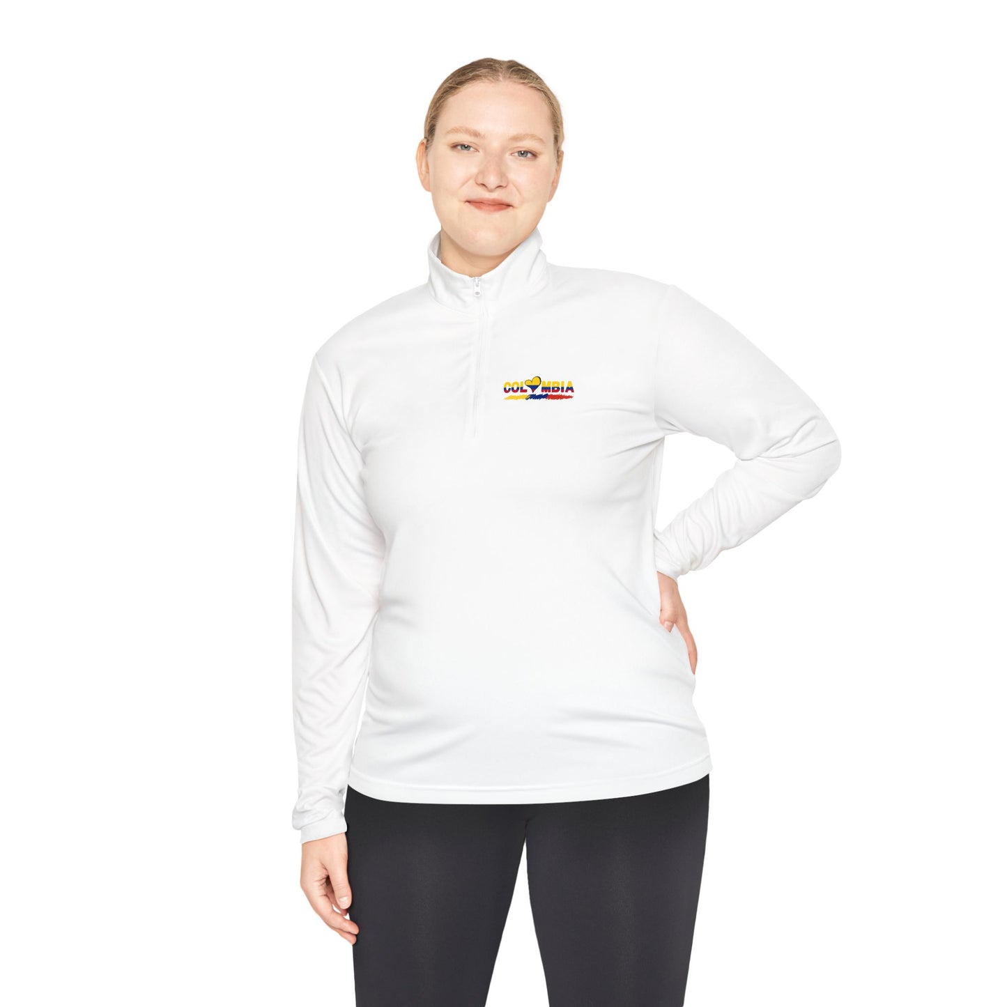 Colombia Flag Heart Unisex Quarter-Zip Pullover | Patriotic Pride