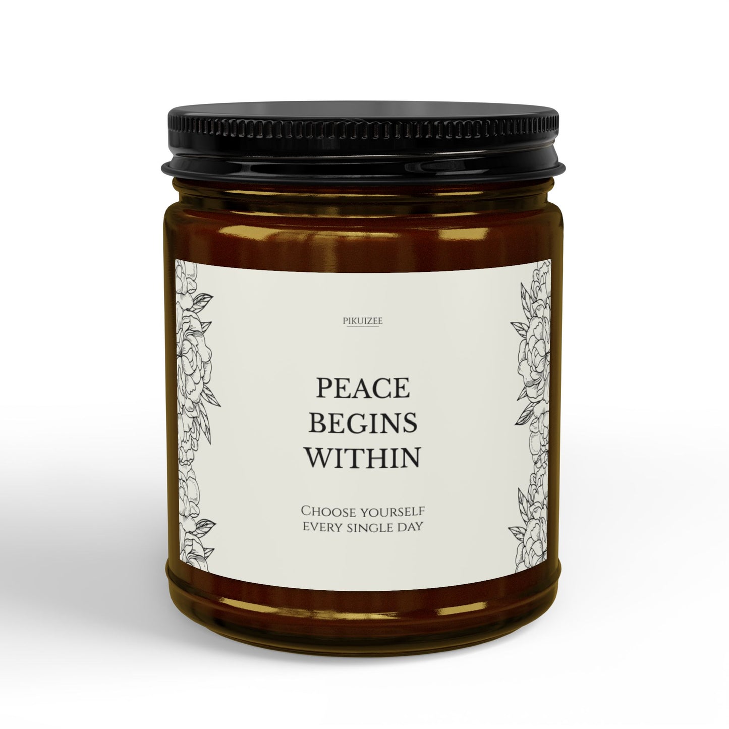Peace Within Motivational Scented Soy Candle | Wellness Gift