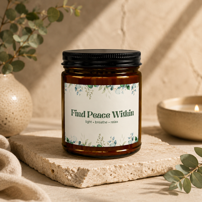 Find Peace Within Eucalyptus Candle
