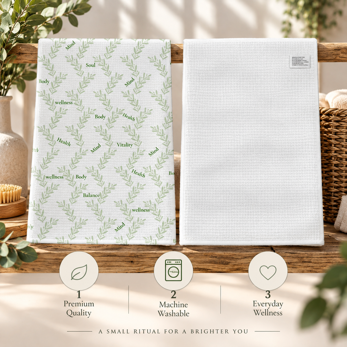 Mind Body Soul Tea Towel