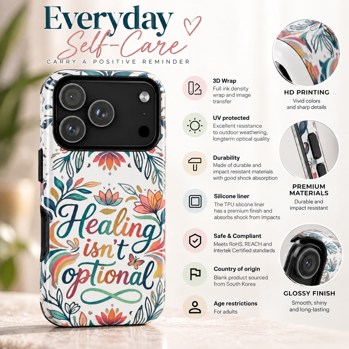 Healing Isn’t Optional Phone Case