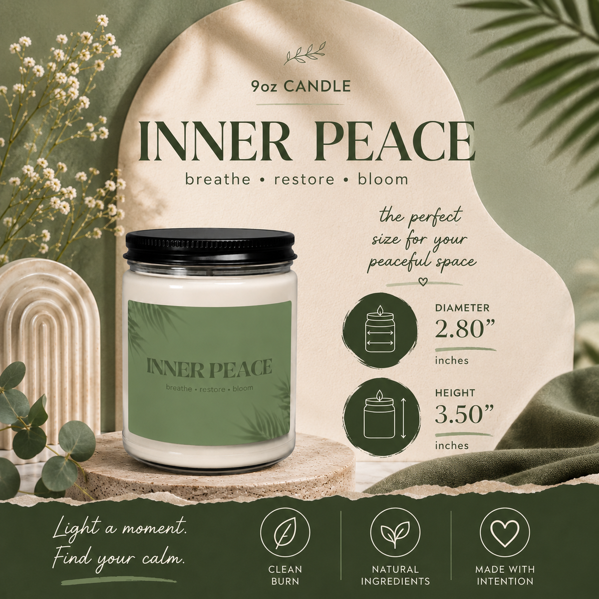 Inner Peace Soy Candle