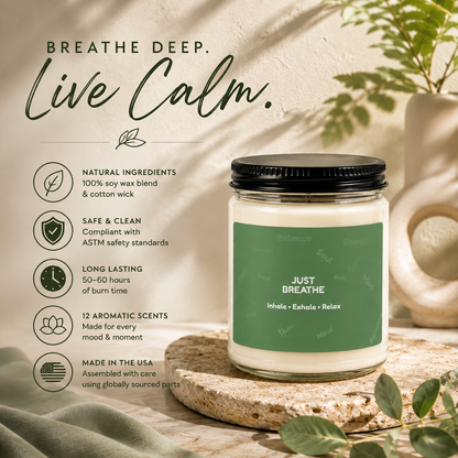 Just Breathe Mindfulness Candle
