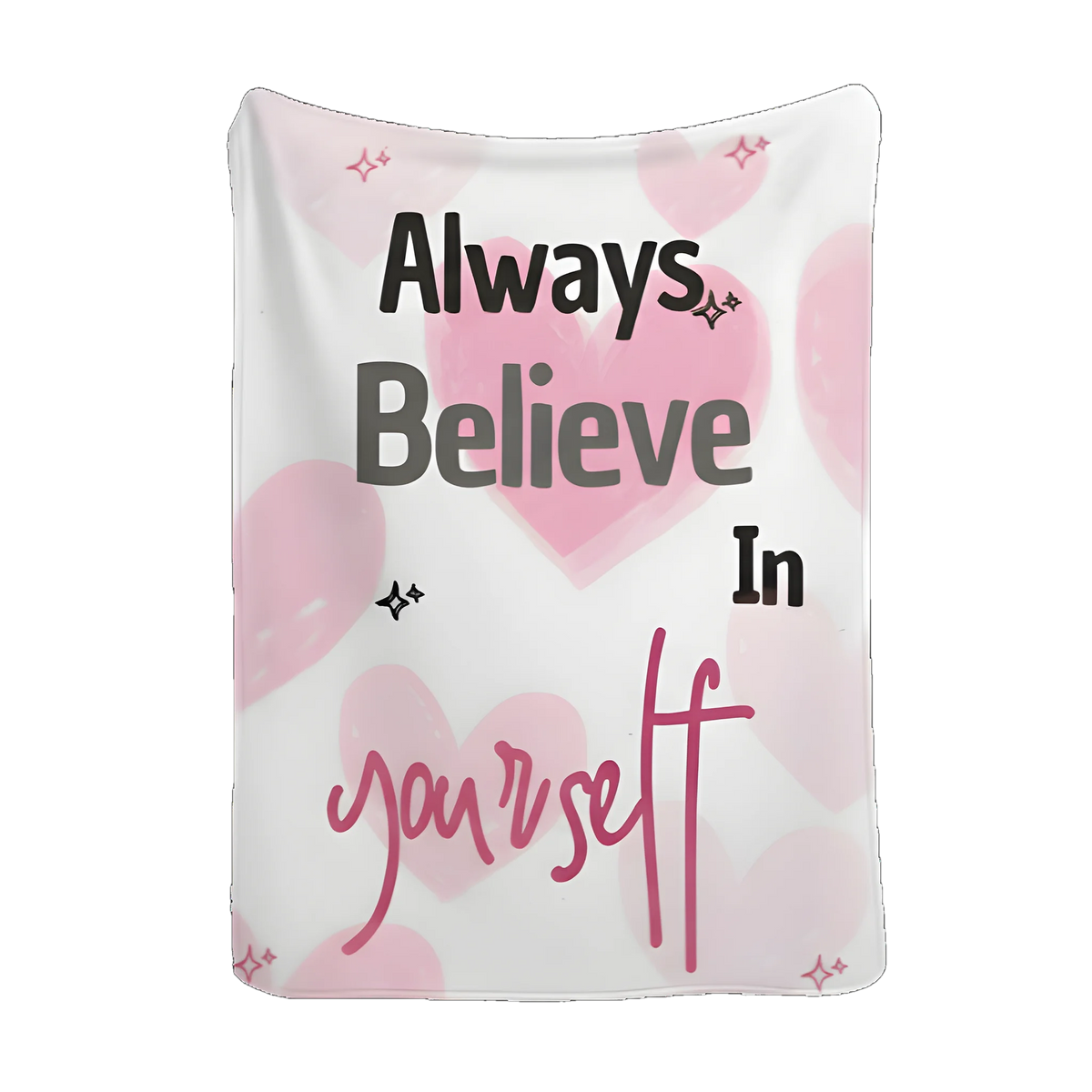 Always Believe In Yourself Velveteen Plush Blanket - All Over Prints - affirmation blanket - comfort blanket - Main