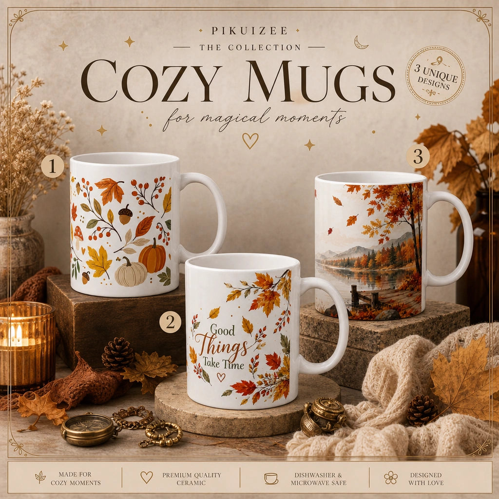 Autumn Animals Ceramic Mug | Fall Season Gift - new - Complete Collection