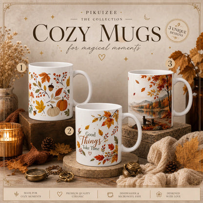 Autumn Animals Ceramic Mug | Fall Season Gift - new - Complete Collection