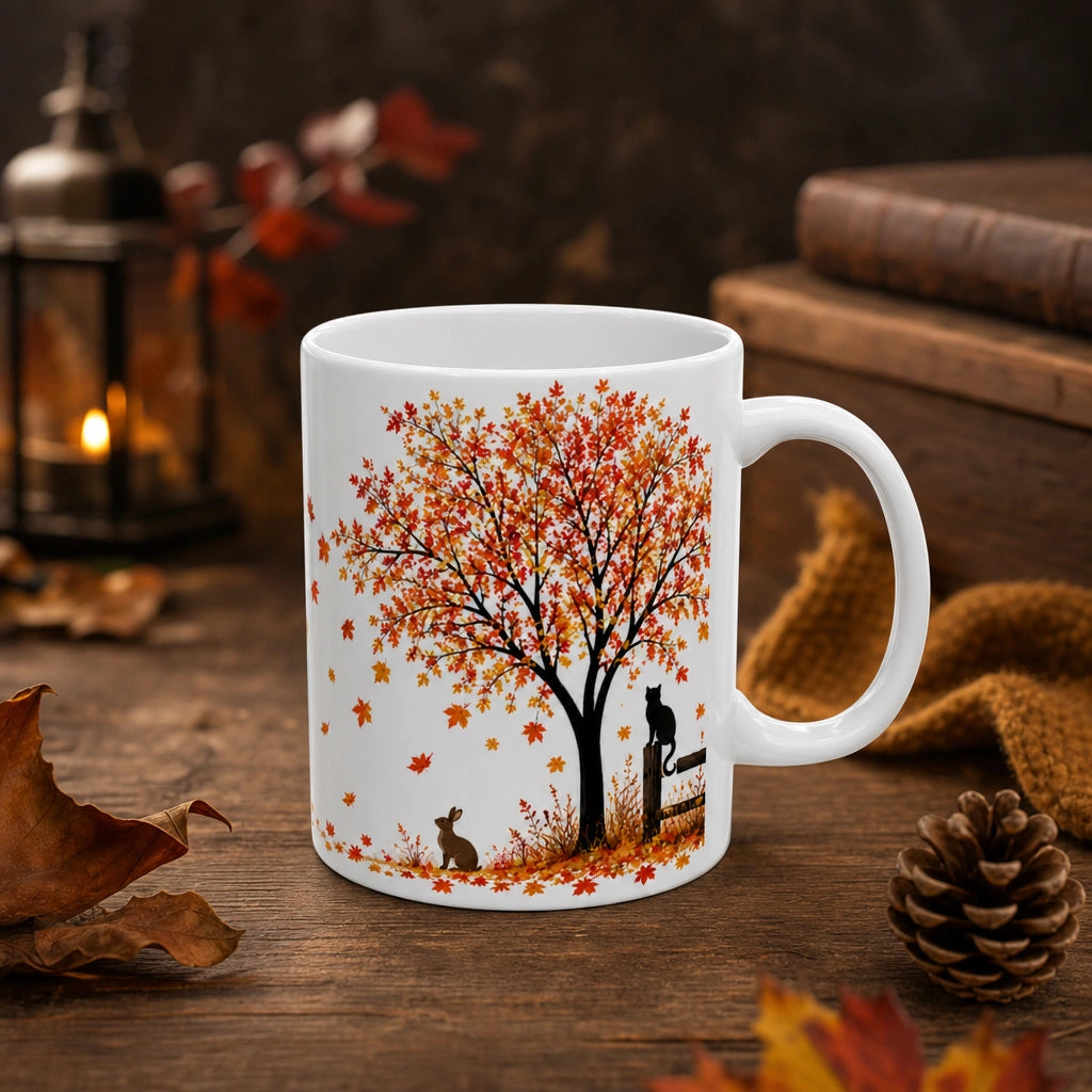 Autumn Animals Ceramic Mug | Fall Season Gift - new - Hero