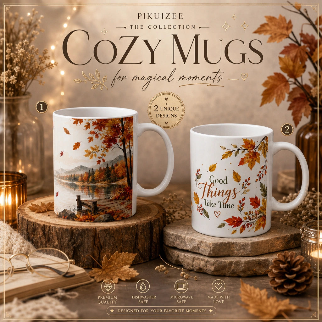 Autumn Fall Leaves Ceramic Mug | Seasonal Gift - new - Complete Collection