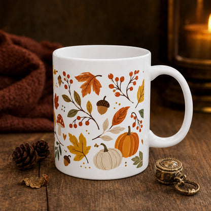 Autumn Fall Leaves Ceramic Mug | Seasonal Gift - new - Hero