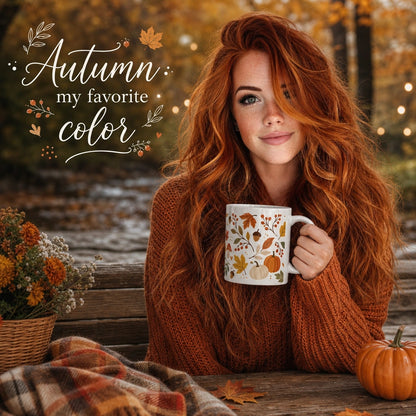 Autumn Fall Leaves Ceramic Mug | Seasonal Gift - new - Seasonal Lifestyle