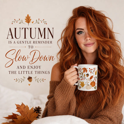Autumn Fall Leaves Ceramic Mug | Seasonal Gift - new - Seasonal Ritual