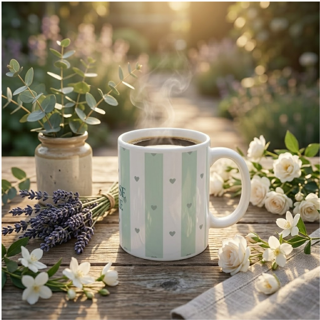 Peace Quote Ceramic Mug | Mindfulness Gift for Calm
