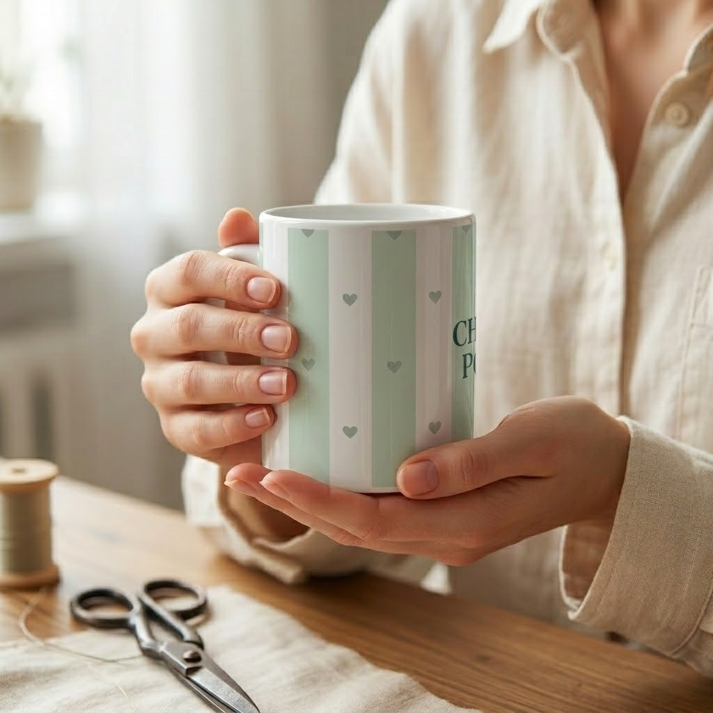 Peace Quote Ceramic Mug | Mindfulness Gift for Calm