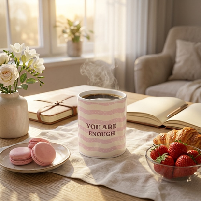 "You Are Enough" Inspirational Ceramic Mug | Affirmation Gift