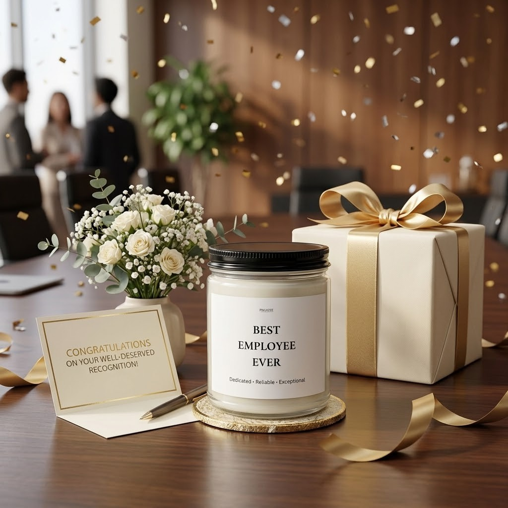 Best Employee Ever Scented Soy Candle | Workplace Appreciation Gift