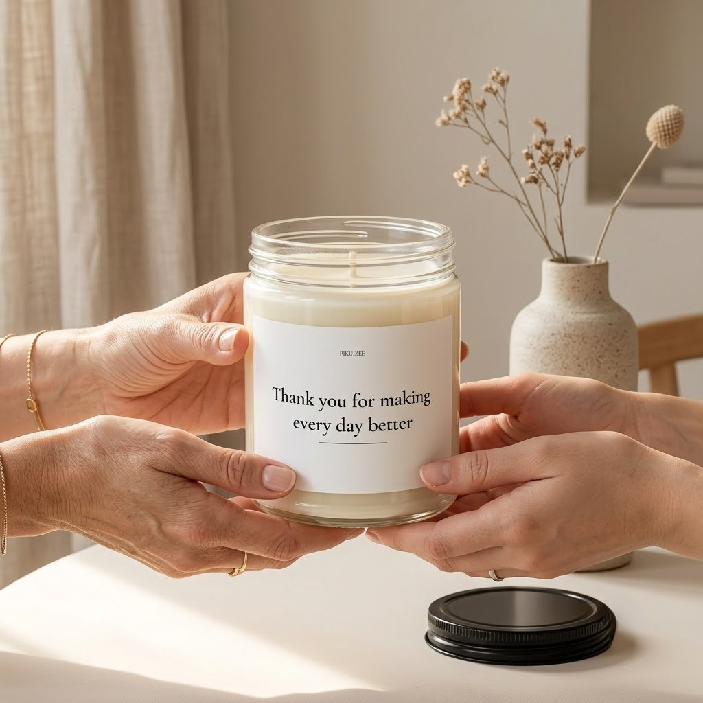 Motivational Quote Soy Candle | Thank You Gift for Daily Inspiration