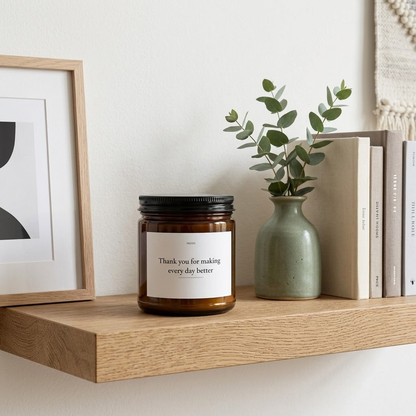 Motivational Quote Soy Candle | Thank You Gift for Daily Inspiration