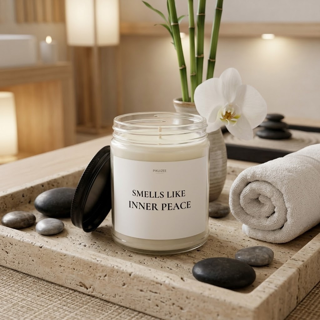 Inner Peace Soy Candle | Minimalist Wellness Gift