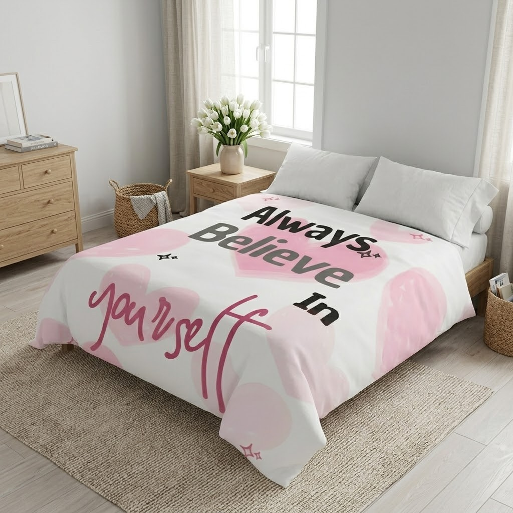 Always Believe In Yourself Velveteen Plush Blanket