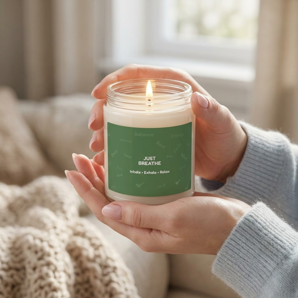 Just Breathe Mindfulness Soy Candle | Wellness Gift