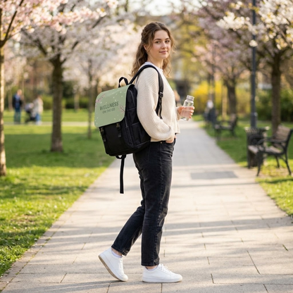 Wellness on the Go Backpack | Floral Mindfulness Design