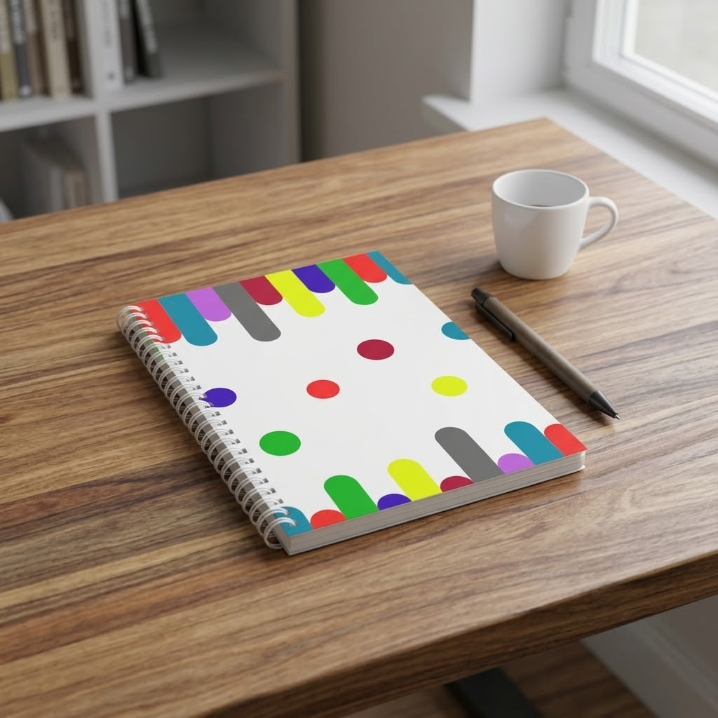Colorful Paint Drip Spiral Notebook | Creative Writing Journal