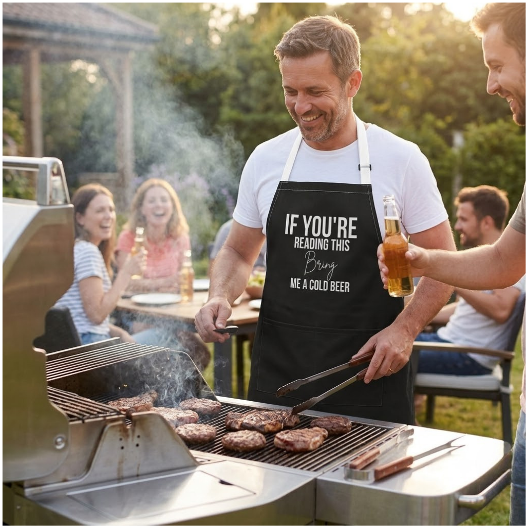 Funny Beer Apron | Cold Beer Kitchen Gift
