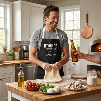 Funny Beer Apron | Cold Beer Kitchen Gift
